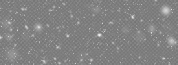 vector snowfall isolated winter background snow overlay illustration snowflakes and ice