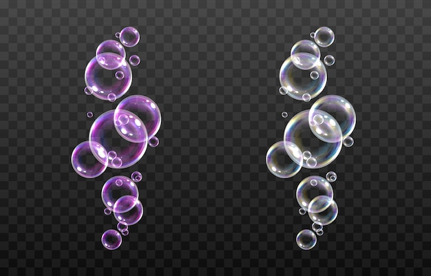 Vector soap bubble realistic soap bubble png glare bubbles png powder soap detergent png