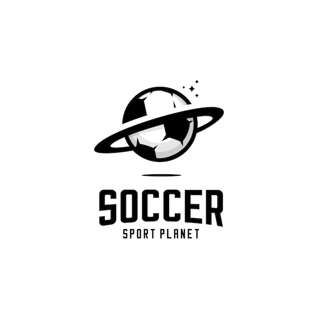 ベクトル 環状の惑星の形をしたベクトル サッカー ボール 惑星サッカーのロゴ