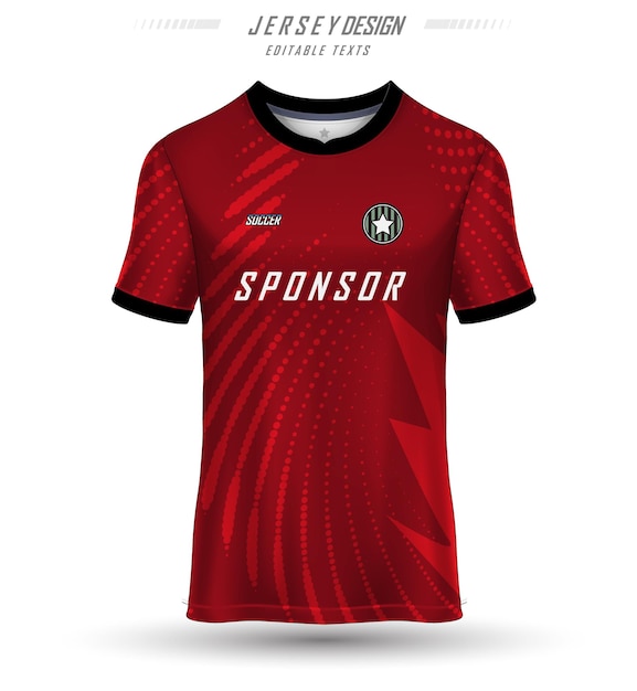 ベクトルサッカーサッカージャージのテンプレートスポーツTシャツデザイン