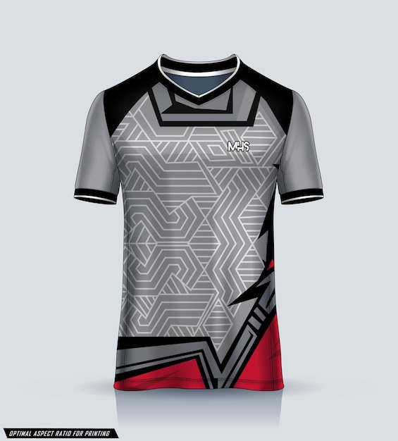 Вектор Векторный дизайн футбольной майки для сублимации спортивной футболки