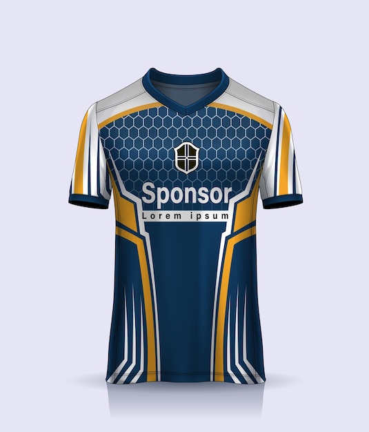 Design della maglia da calcio vettoriale per la maglia personalizzata con design di magliette sportive a sublimazione