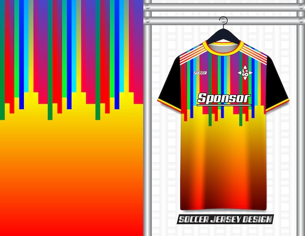 Vector vector soccer jersey design for sublimation