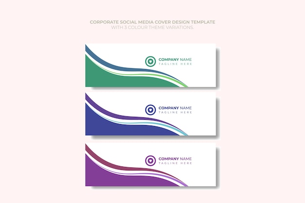 Вектор Векторный дизайн обложки социальных сетей и красочный шаблон веб-баннера социальных сетей