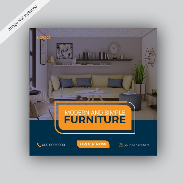 Vector vector social media furniture design template