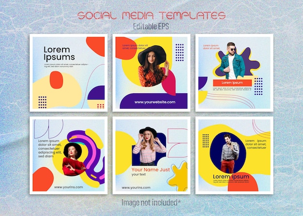 Vector social media post instagram and other social media post editable vector eps