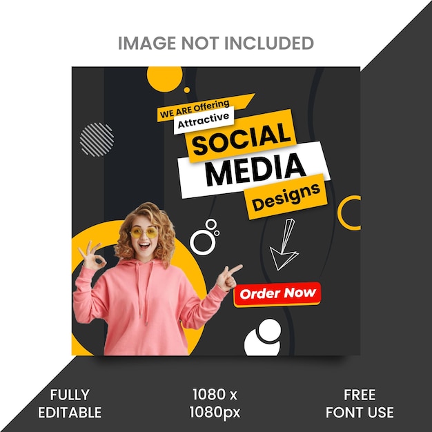 Vector social media poster design