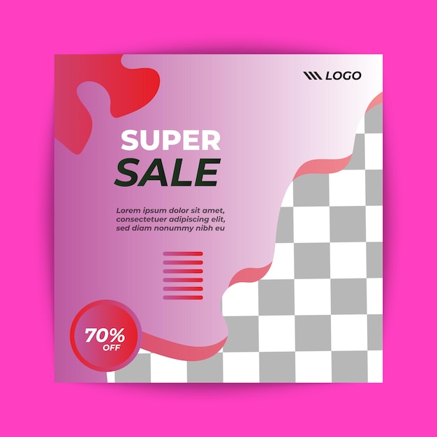 Vettore vector social media sale banner design