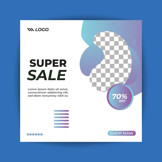 vector social media sale banner