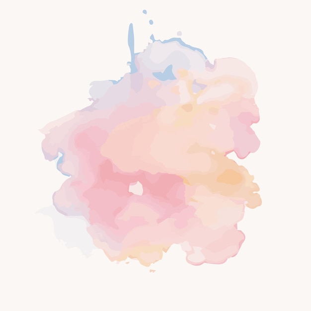 Vector soft watercolor splash stain background