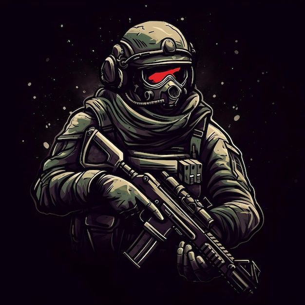 Vector Soldier illustration