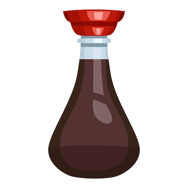 Vector Soy Sauce Icon on White Background