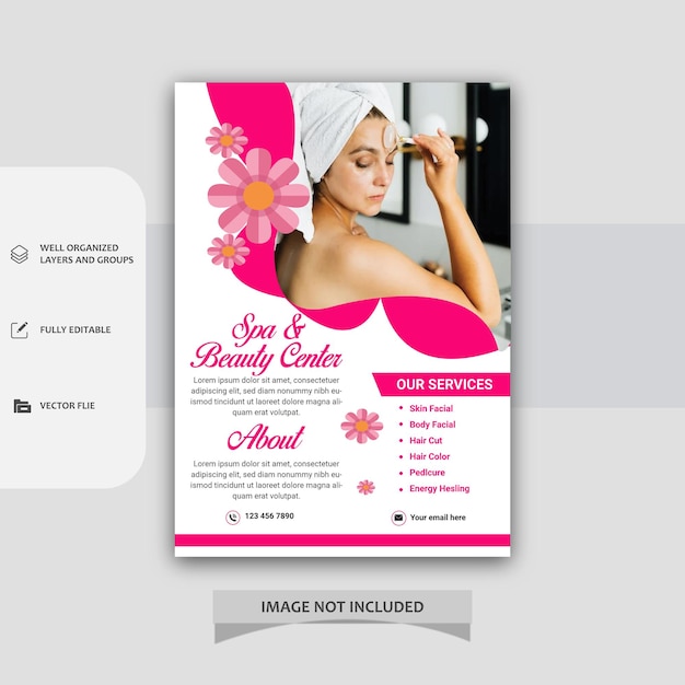 vector spa flyer template desingn