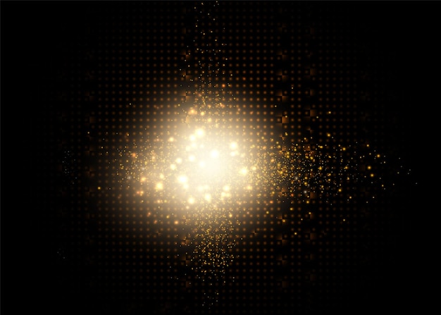 Vector sparkles on transparent background