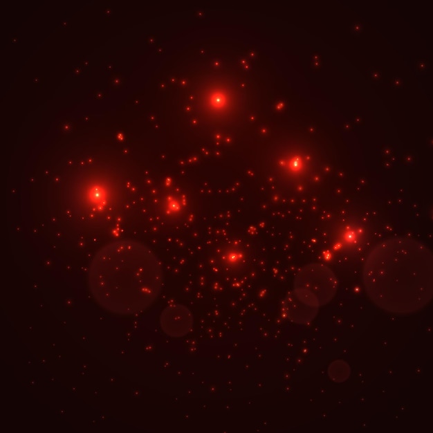 Vector vector sparkling red shiny bokeh background design