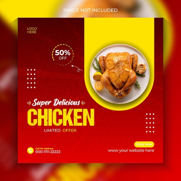 Vector special delicious food menu restaurant social media banner post ads template 