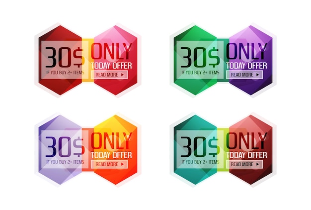 Vector vector special offer stickers and banners