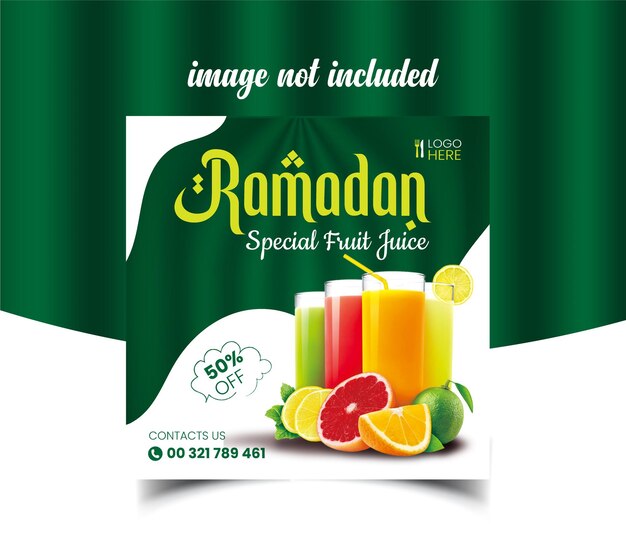 Vector vector speciale ramadan kareem voedselverkoop social media post en instagram post sjabloon