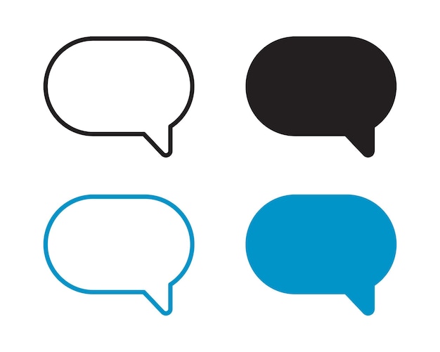 Vector Speech Bubble Icon Set Bubble Message Icon Set