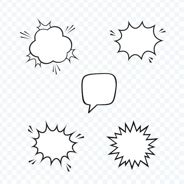 Vector speech bubble vector in halftone style set