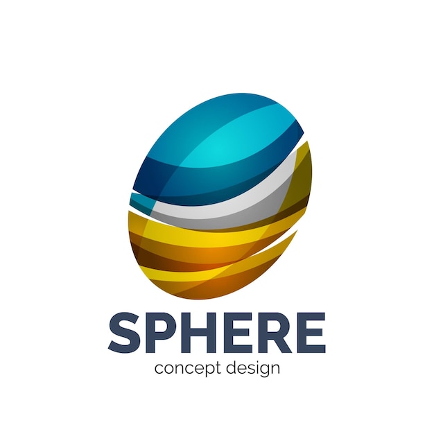 Vector sphere abstract logo template