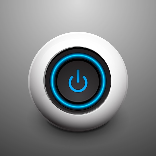 Vector vector sphere power button