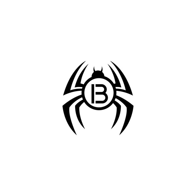 Vector spider b logo ontwerp vector illustratie