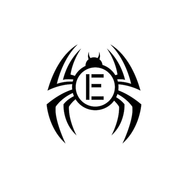 Vector vector spider e logo design vector illustration