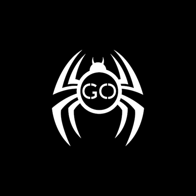 Vector spider go logo design vector illustration