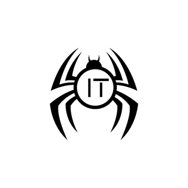 Vector spider it logo ontwerp vector illustratie