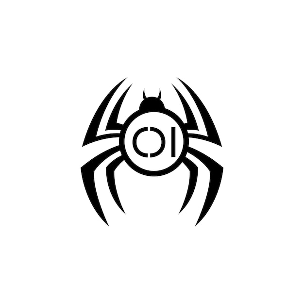 Vector spider oi logo ontwerp vector illustratie