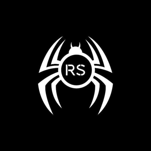 Vector spider rs logo ontwerp vector illustratie