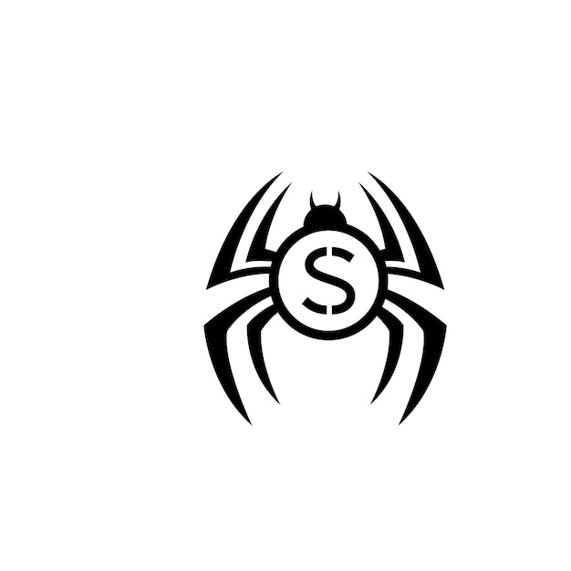 Vector spider s logo design vector illustration