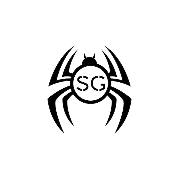 Vector spider sg logo design vector illustration