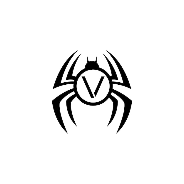 Vector vector spider v logo design vector illustration