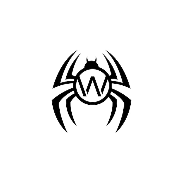 Vector vector spider w logo design vector illustration