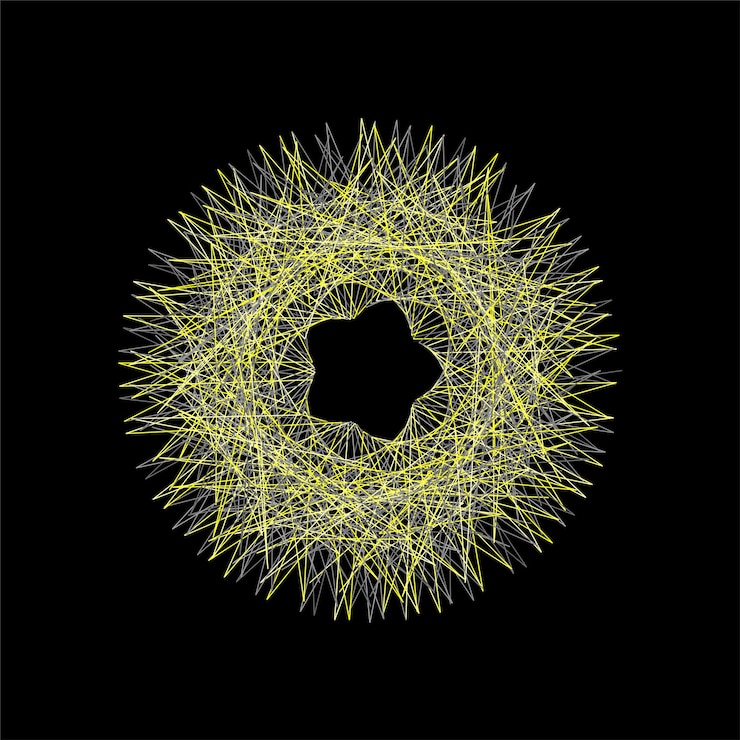 Vector vector spirograph colorful pattern on white background