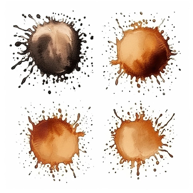 Vector splash set illustratie splash button aquarel vector zilver goud brons vector splash