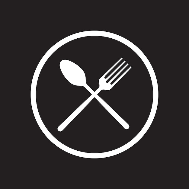 vector spoon and fork icon