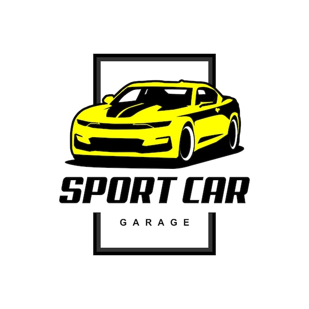 vector sport car garage logo