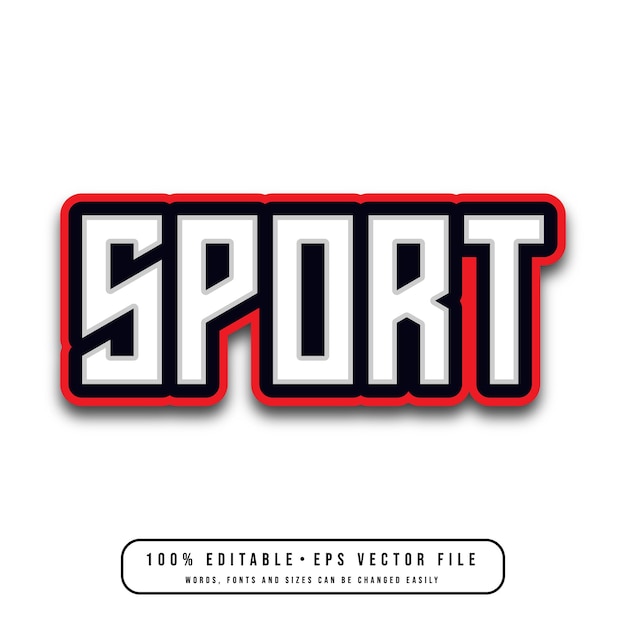 Vector vector sport editable text effect