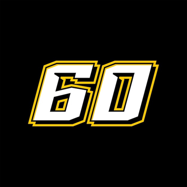 Vector Sport Racing Number Template