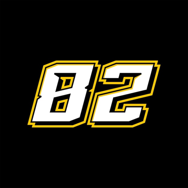 Vector sport racing number template