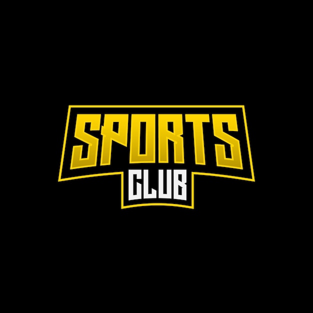 Vector Sports club text logo design editable template