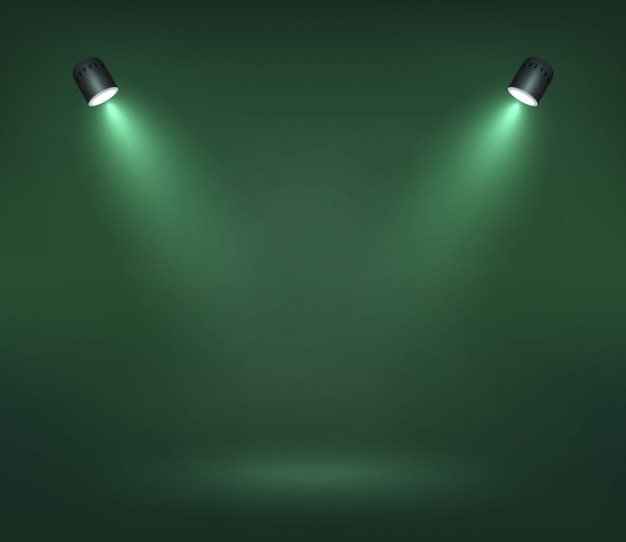 vector spotlight on scene illustration