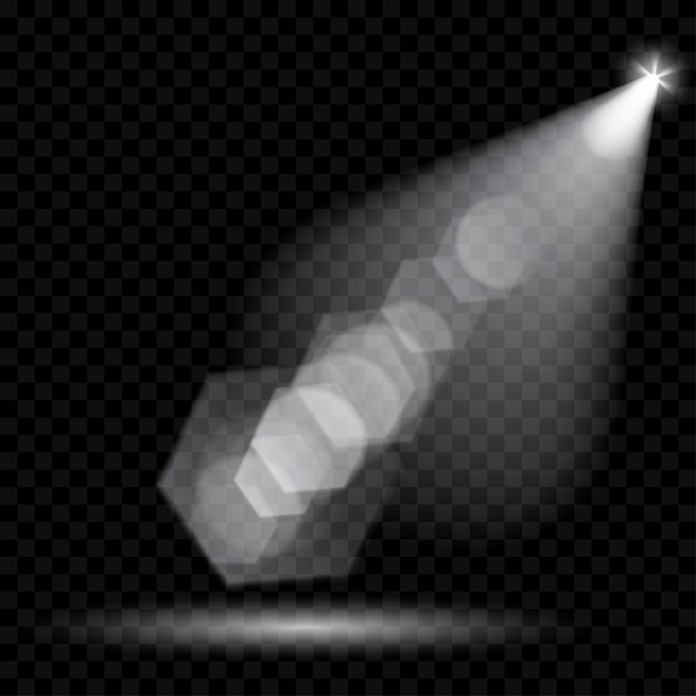 Vector spotlights. illumination of the scene. transparent light effects. transparency only in vector format