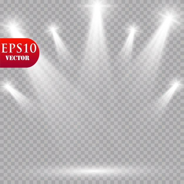 Vector Spotlights. Light Effects.