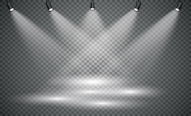 Vettore faretti vettoriali effetti di luce della scena effetto luce bagliore