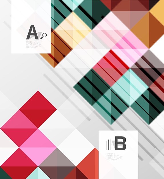 vector square elements on gray abstract background with infographics vector template background for print workflow layout diagram number options or web design banner