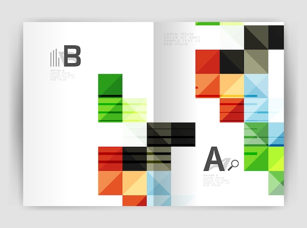 vector square leaflet business a4 print template vector template background for print workflow layout diagram number options or web design banner